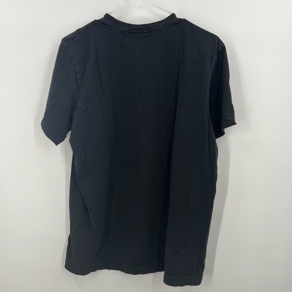 Adidas Vintage Black/White Logo Short Sleeve T-Shirt Large - Picture 2 of 4